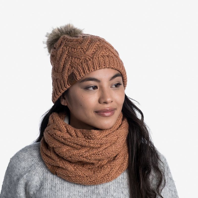 Вязаный шарф-труба с флисом Buff Neckwarmer Knitted Polar Caryn Rosewood Фото 5