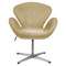 Кресло Swan, карамельная искусственная замша