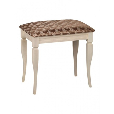 Банкетка "Классик" 350х490 дуб бежевый/коричневая патина/жаккард кремовый КБК49БК