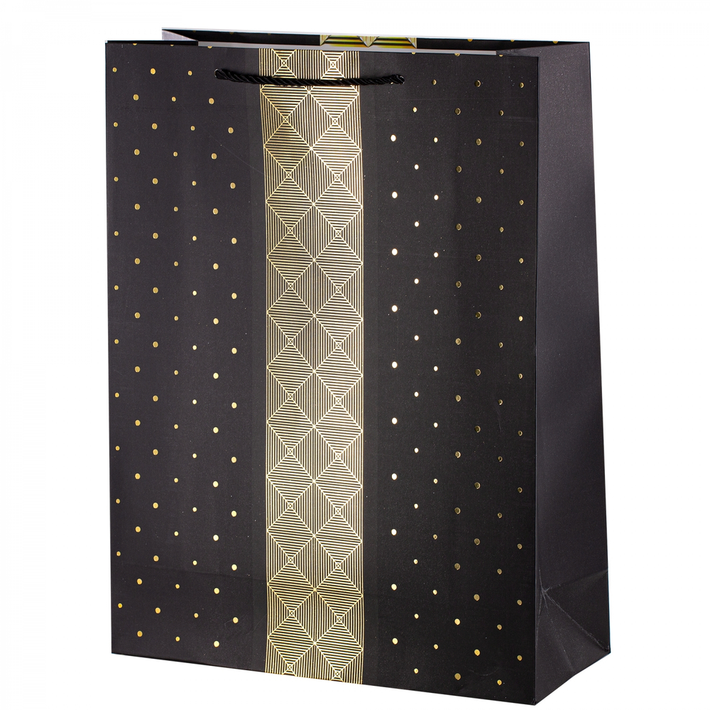 Пакет подарочный бумажный Alingar, (XL) 31х40х12 см, вертикальный, "Классика", матов. ламинация, тиснение, ассорти