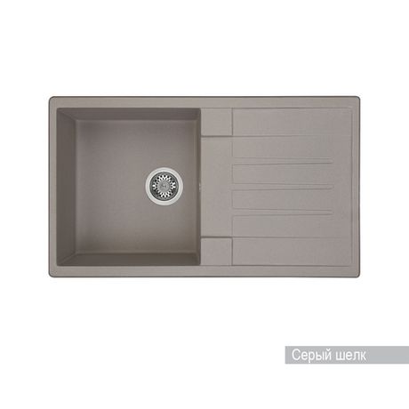 Кухонная мойка AQUATON Верона 85 Серый Шелк