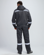 Костюм Нейч-2 СОП с капюшоном (тк.Смесовая,210) п/к, т.серый/св.серый