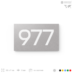 Номер на дверь 977, табличка на дверь для офиса, квартиры, кабинета, аудитории, склада, серая 120х70 мм, Айдентика Технолоджи
