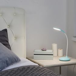 TLD-558 Blue-LED-280Lm-5000K-Dimmer Светильник настольный. 3W. Сенсорный выключатель. Голубой. ТМ Uniel