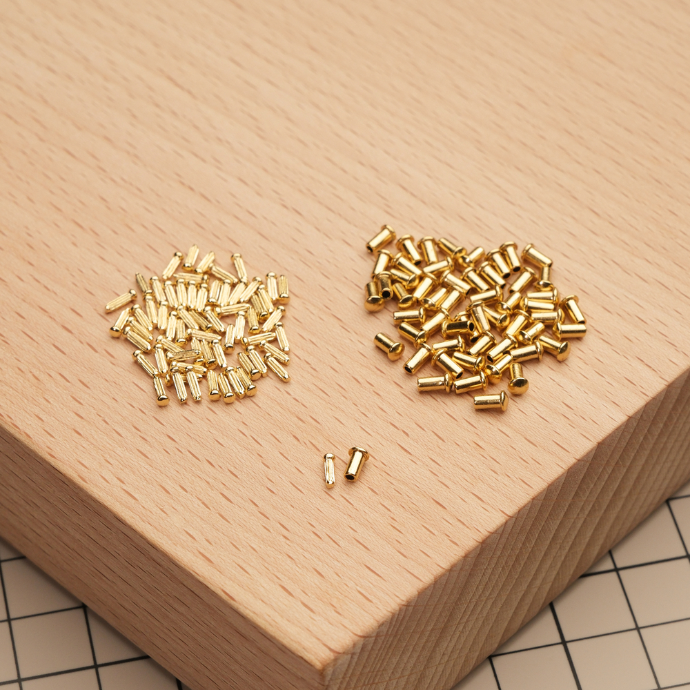 Хольнитены длинные для комплектов фурнитуры серии Birkin/Kelly, цвет золото (Комплект 5 шт)