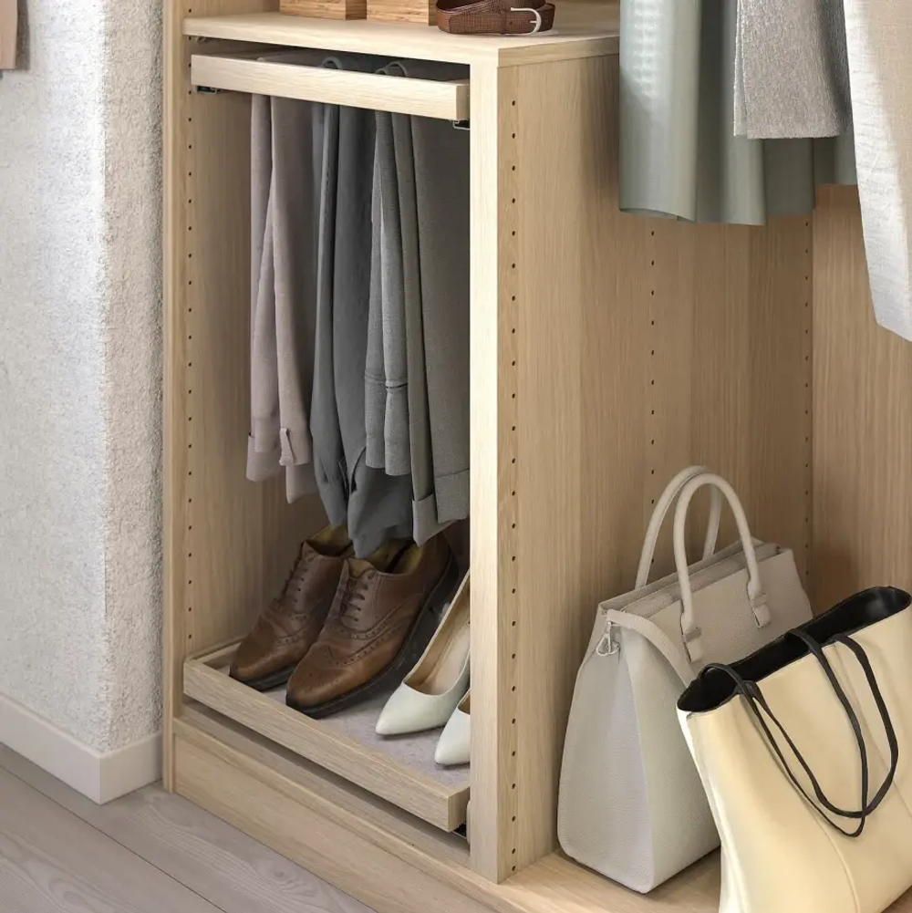 Разделитель для каркасов - IKEA KOMPLEMENT/КОМПЛИМЕНТ ИКЕА, 75х100x58 см, под беленый дуб