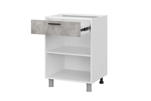 Модус фасад Цемент темный С500яс стол рабочий с ящиком и створками  SV Мебель