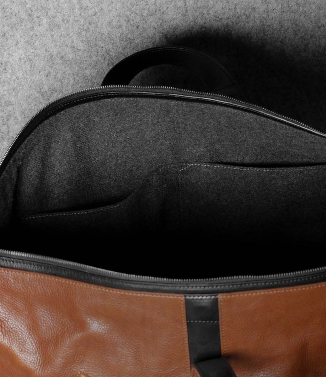 Hard Graft Layover Holdall Classic Leather — дорожная сумка из кожи