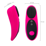 Розовый силиконовоый клиторальный стимулятор в трусики с управлением через приложение Lovense Ferri Smart Clitoral Vibrator Black-Pink LE-09