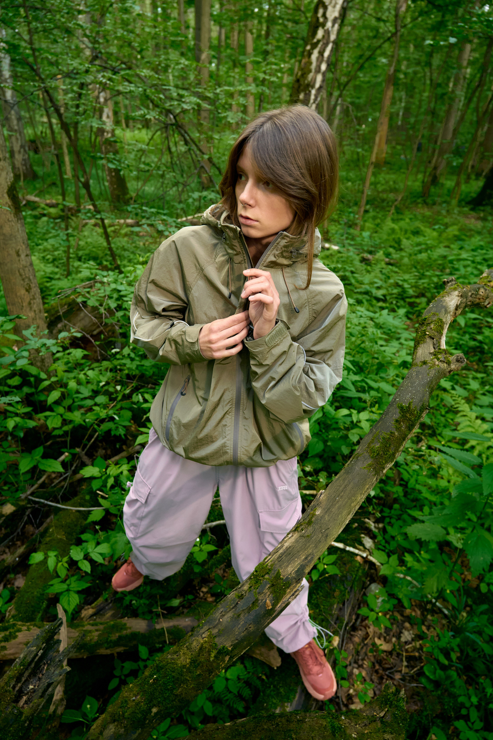 Куртка Nothomme Blue Reflective Stand-Up Collar Waterproof  "Khaki"