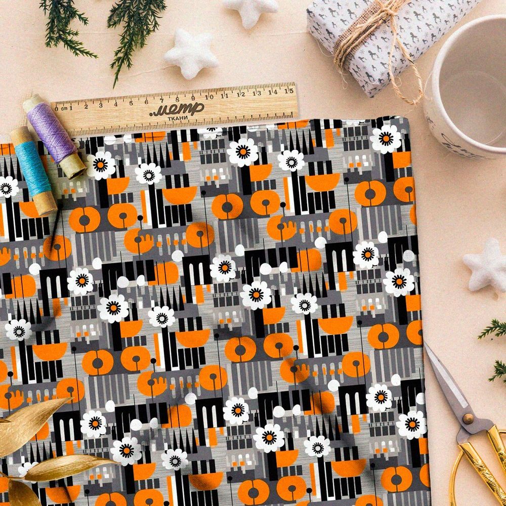 Ткань премиум мембрана цифровая эклектика