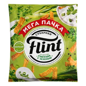 Сухарики Flint со сметаной и зеленью 100 г