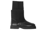 CHANEL Leather Ankle Boots Women"s Black