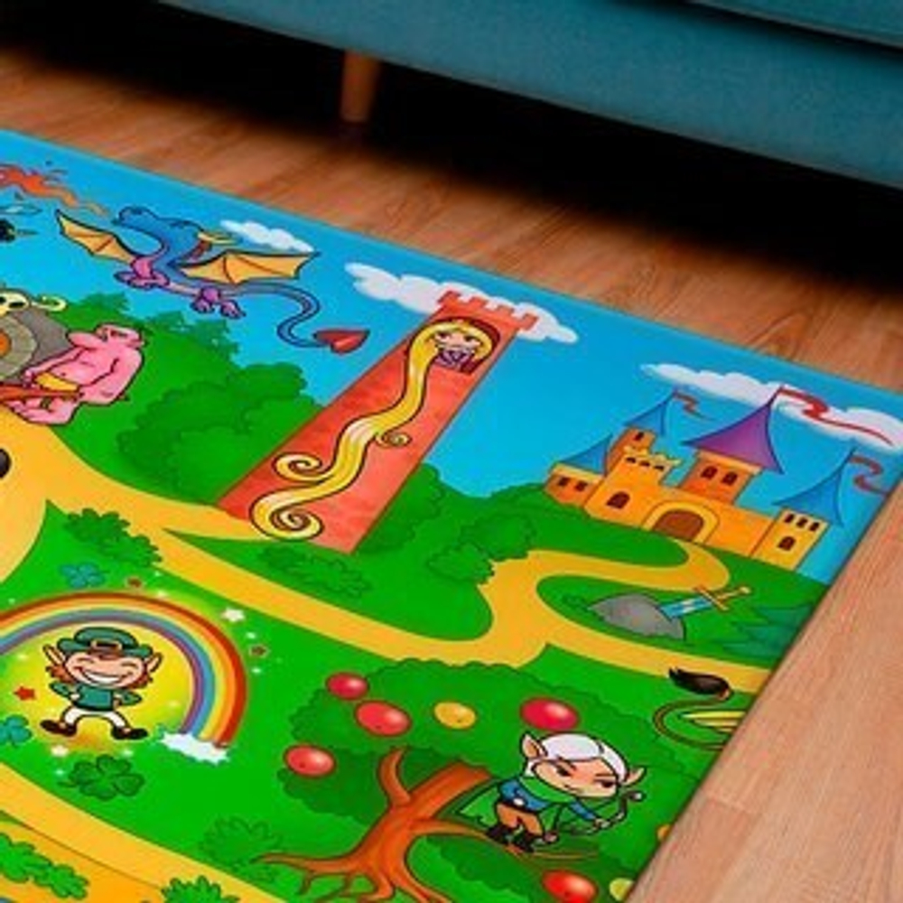 Коврик игровой детский односторонний Funkids Medium-10 (1990х1390х11 мм) Сине-зеленый
