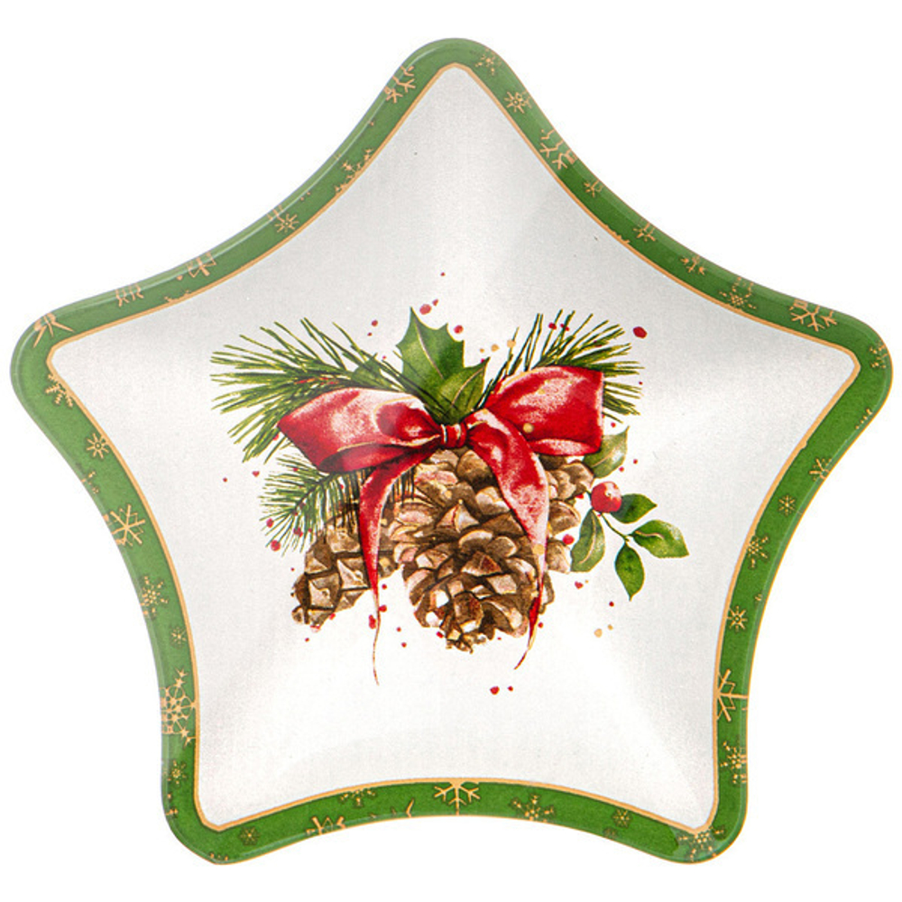 Салатник стеклянный 15см «Рождественская сказка»