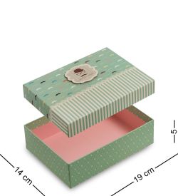 WG-05/1-B Коробка подарочная «Прямоугольник» цв.зеленый