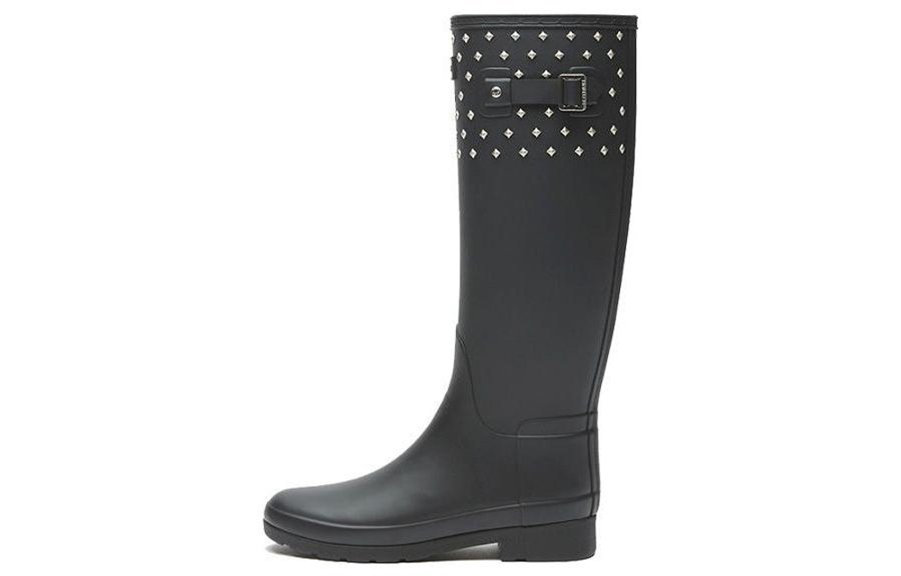 HUNTER Cushioning Waterproof Rain Boots Women"s Black