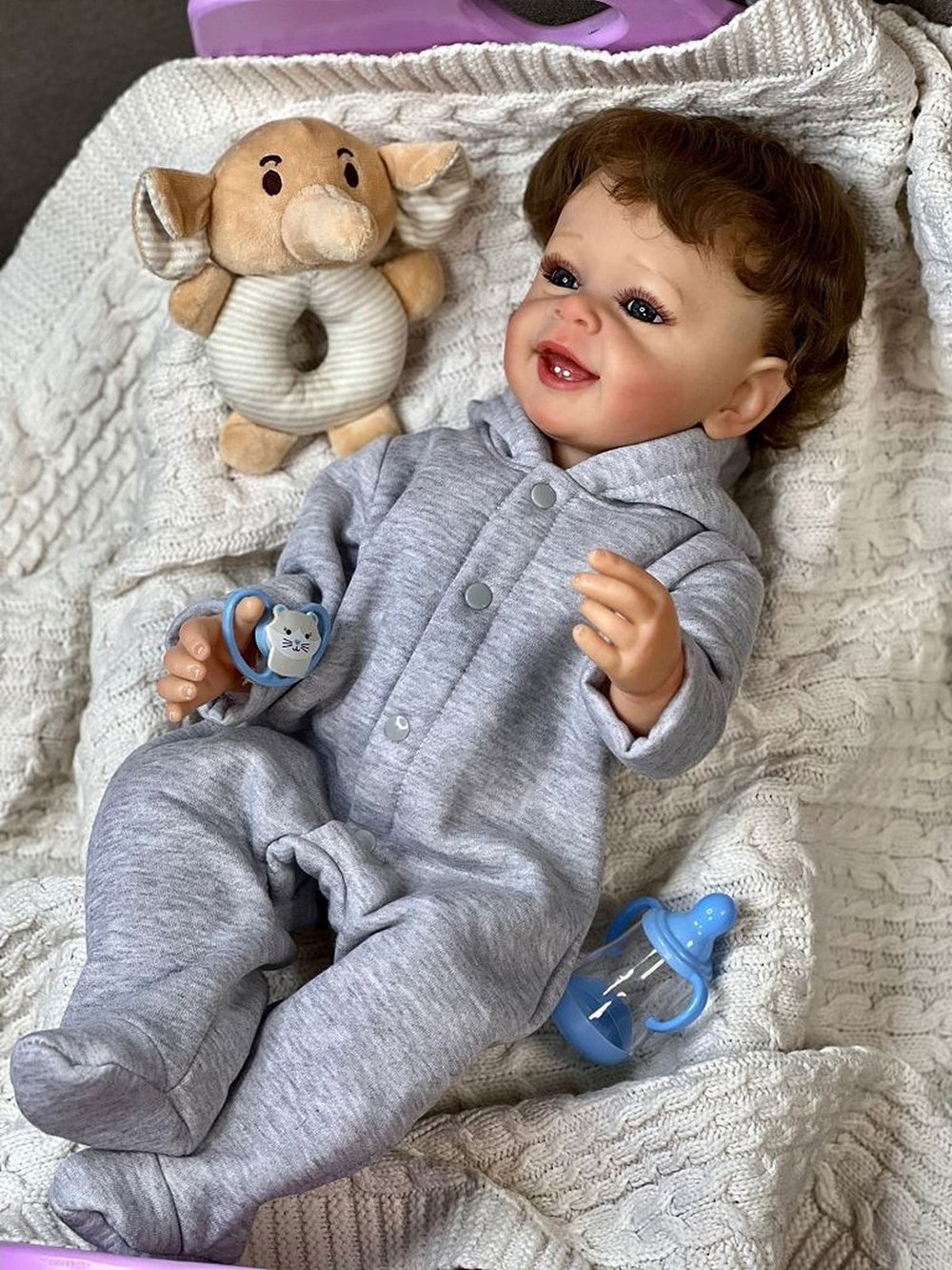 Кукла Реборн виниловая 55см в пакете (FA-155)