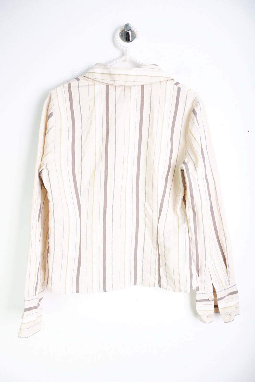 Блузка Oggi в полоску, визуально на 44 размер