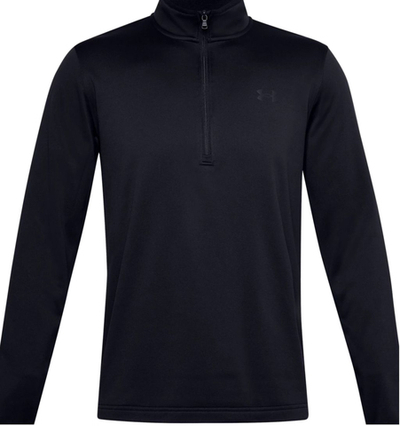 Мужская теннисная кофта Under Armour Men's Armour Fleece 1/2 Zip - black