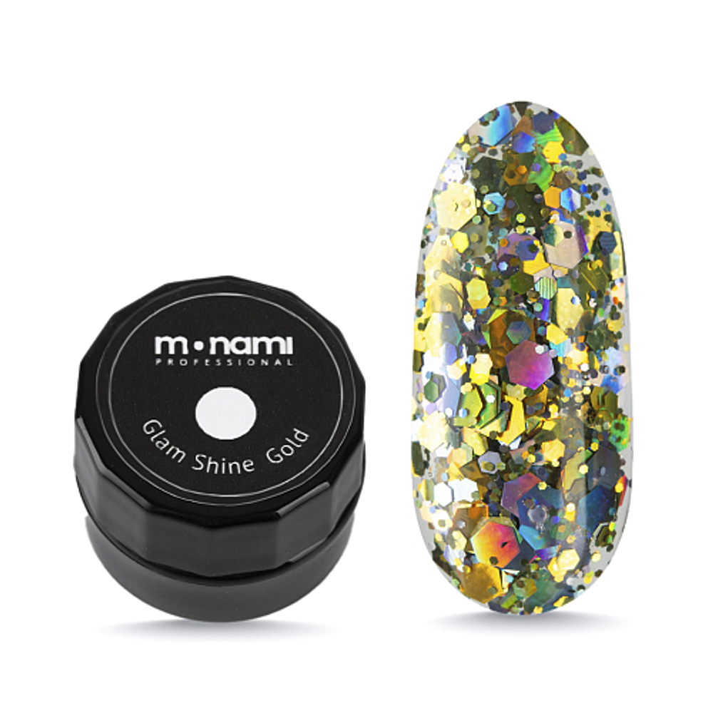 MONAMI Гель-лак Glam Shine Gold, 5г