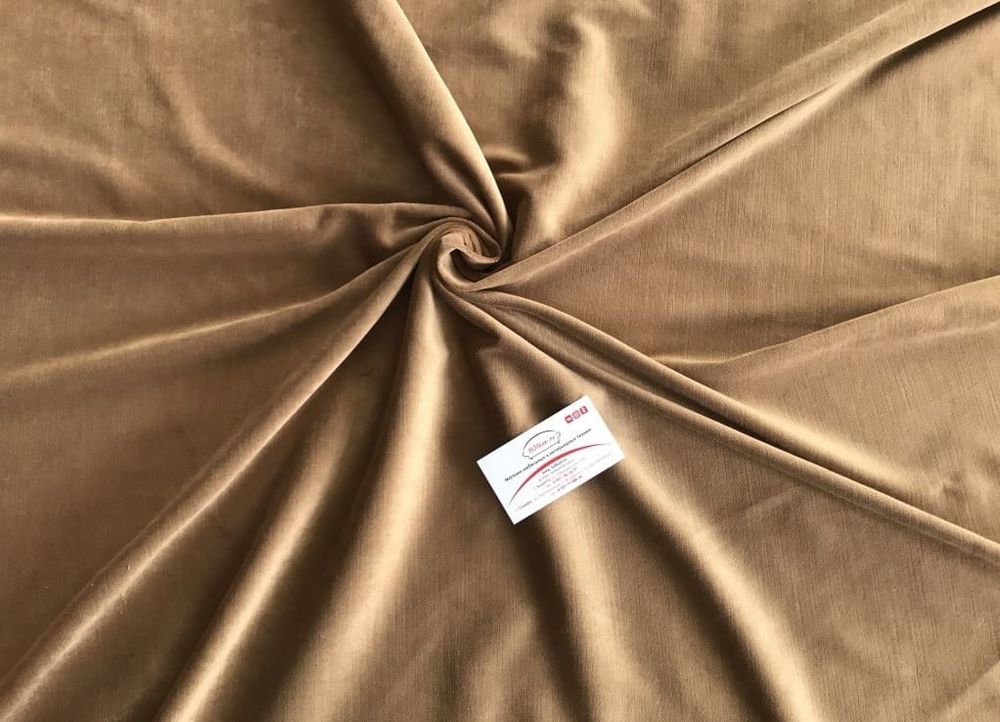 Велюр Эффект бежевый