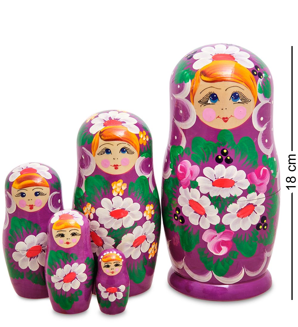 Народные промыслы МР-27/ 8-C Матрешка 5м «Настена в ромашках»