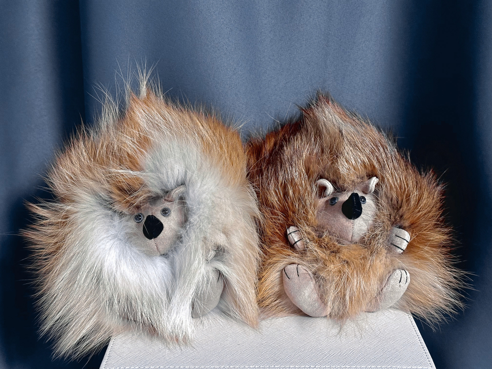 Ёжик Тофу (большой) мех лисы