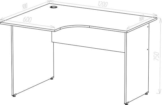Стол эргономичный Стандарт-Про бук бавария