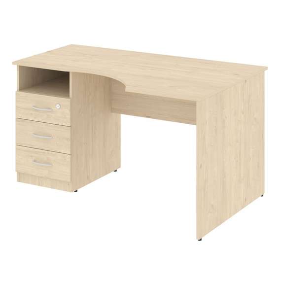 Nova S Стол криволинейный с тумбой левый В.САТ-2 (L)  1400*900*750