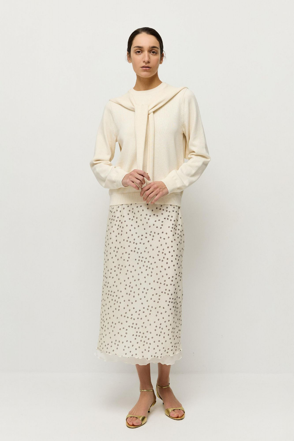 Джемпер из хлопка с кашемиром 2 в 1