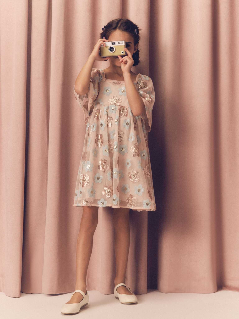 Платье для девочки Next E36-509, Бежевый