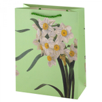 Пакет подарочный бумажный Alingar, (XL) 31х40х12 см, вертикальный, "Весенние цветы", мат. ламинация, ассорти