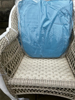 Плетеный комплект для отдыха из искусственного ротанга LV-520 White/Blue