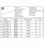 Горизонтальная балка для 457 х 122 см. BESTWAY (Верхняя направляющая) P05441, запчасть для круглых каркасного бассейна Steel Pro Max Bestway артикул 56438 (под пластиковый тройник "15")