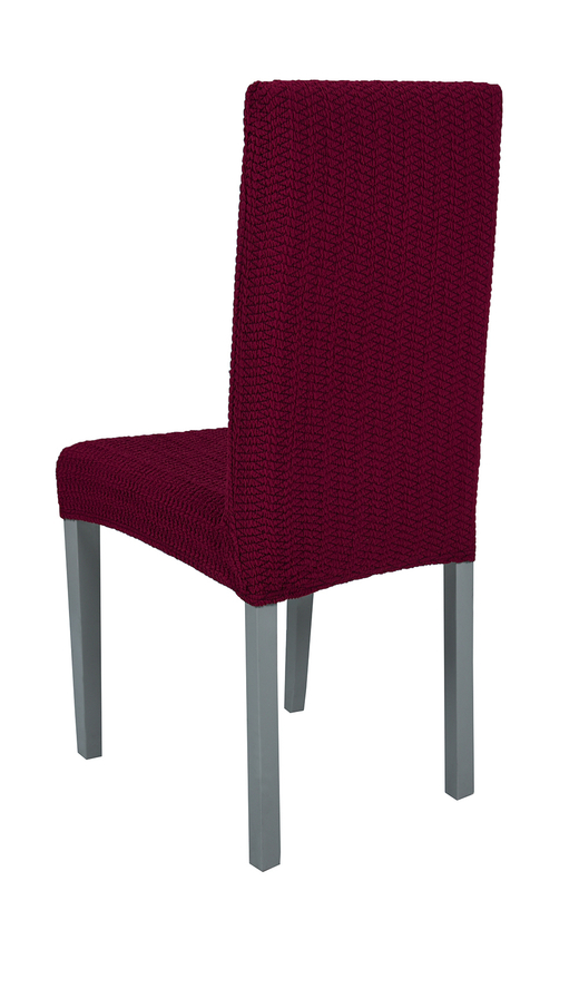 Чехол на стул без оборки Зигзаг, цвет Бордовый