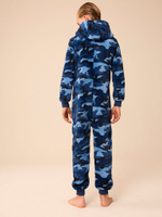 Комбинезон флисовый для мальчика Next E90-756, Синий, Черный