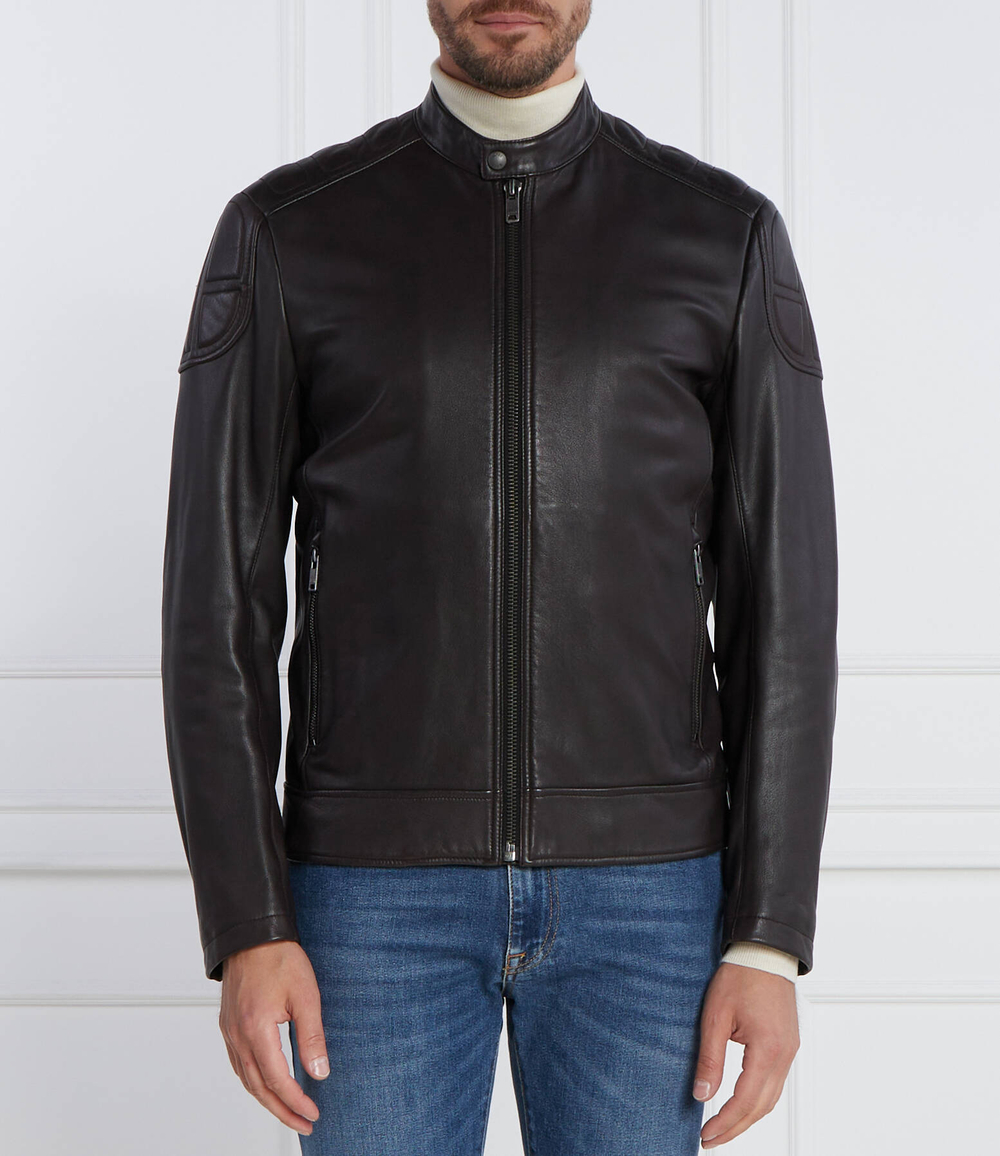 Кожаная куртка Jomarc BOSS ORANGE - коричневый(50505031)