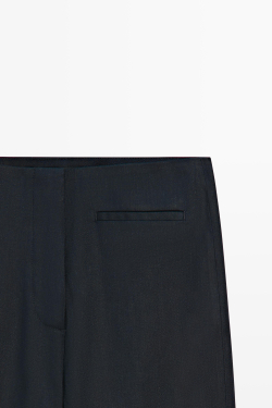 Massimo Dutti Легкие льняные брюки, темно-синий