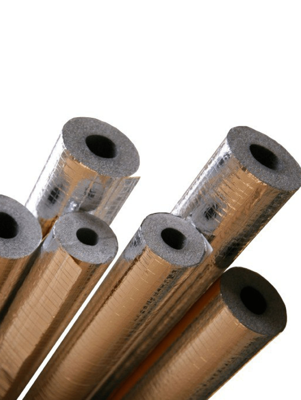 Трубная изоляция 42, утеплитель для труб 13 мм из вспененного полиэтилена, с защитным покрытием из алюминиевой фольги, армированной стеклосеткой, теплоизоляция