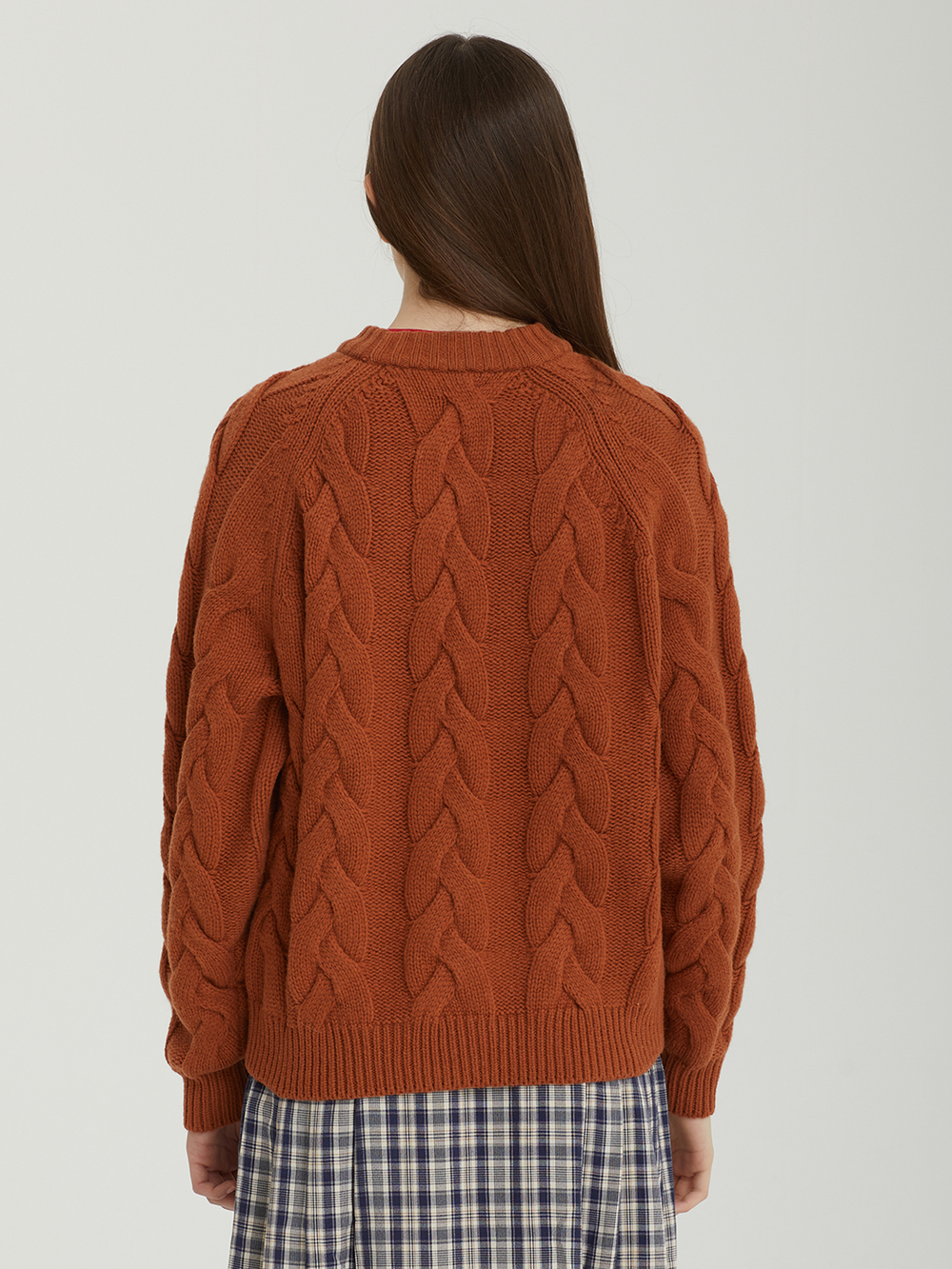 Женский Свитер Cable Knit Mock Neck