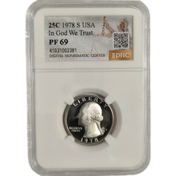 Монета 25 центов США 1978 г "Washington Quarter"