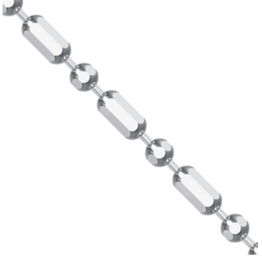 Цепь “Шарик-бочка с алмазной гранью”