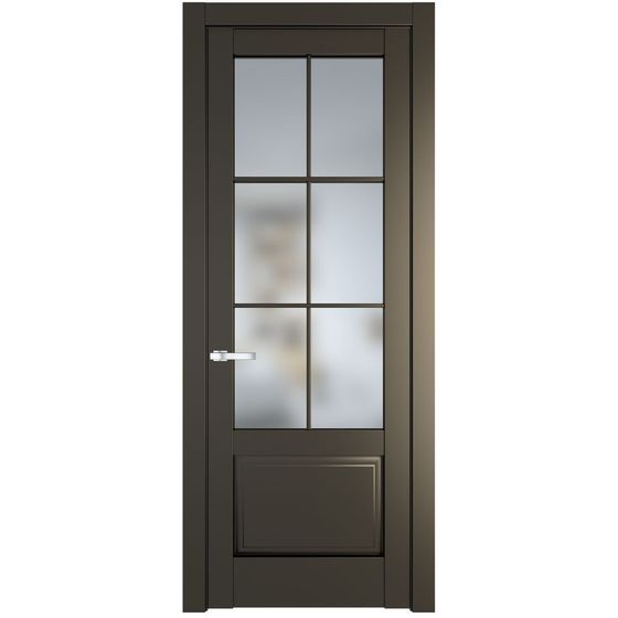 Межкомнатная дверь эмаль Profil Doors 4.2.2 (р.6) PD перламутр бронза стекло матовое