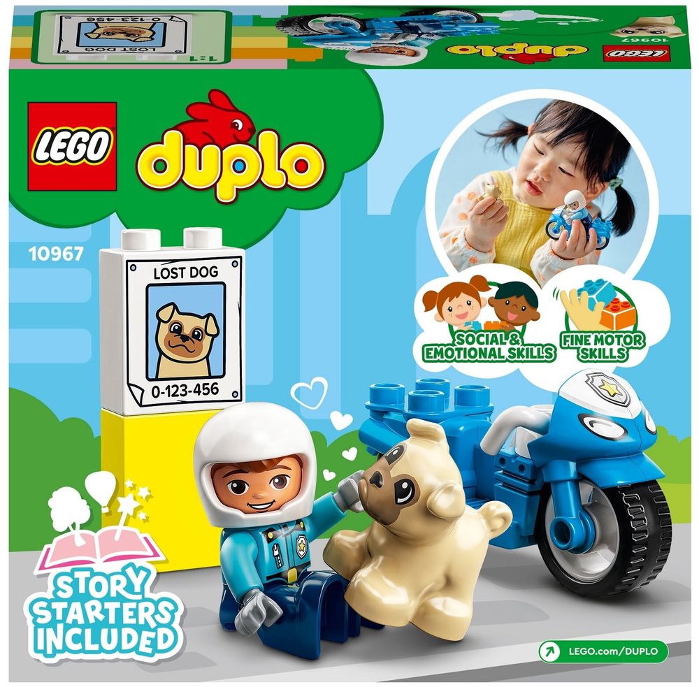 Конструктор LEGO DUPLO 10967 Полицейский мотоцикл