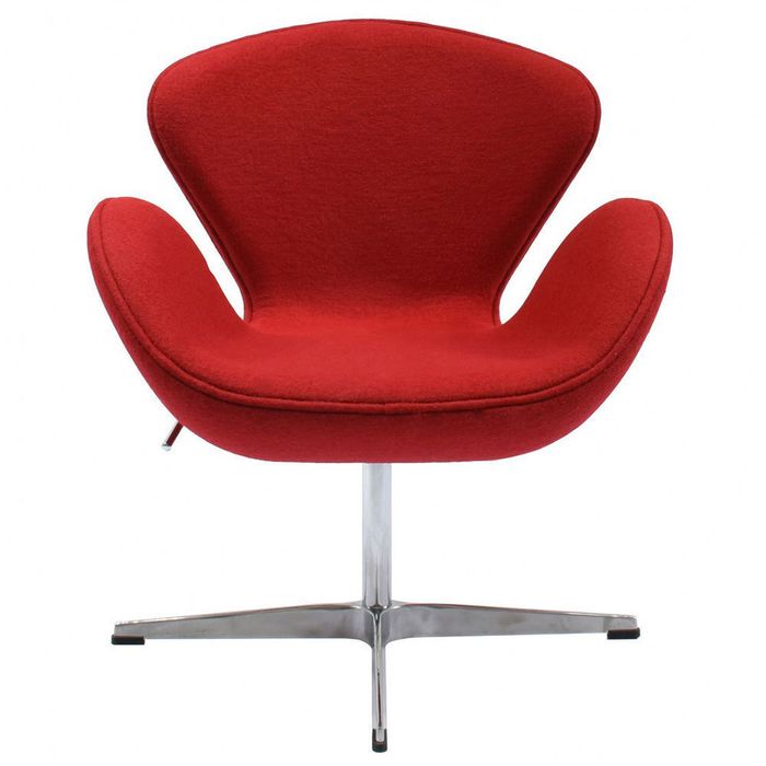 Кресло SWAN CHAIR красный кашемир Bradex Home FR 0001