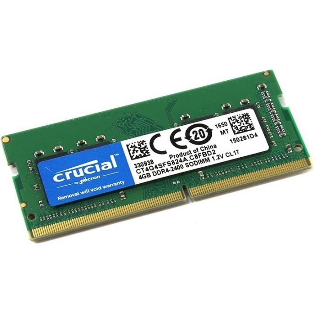 Модуль памяти NBook SO-DDR4 4096Mb, 2400Mhz, Crucial (CT4G4SFS824A)