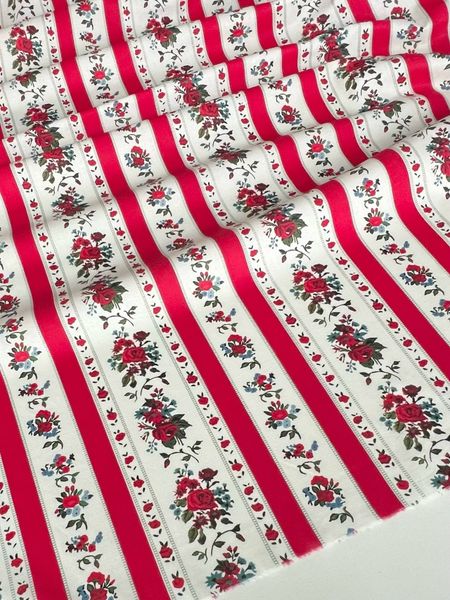 АЛЫЕ РОЗЫ, ПОЛОСЫ - 100% хлопок 4