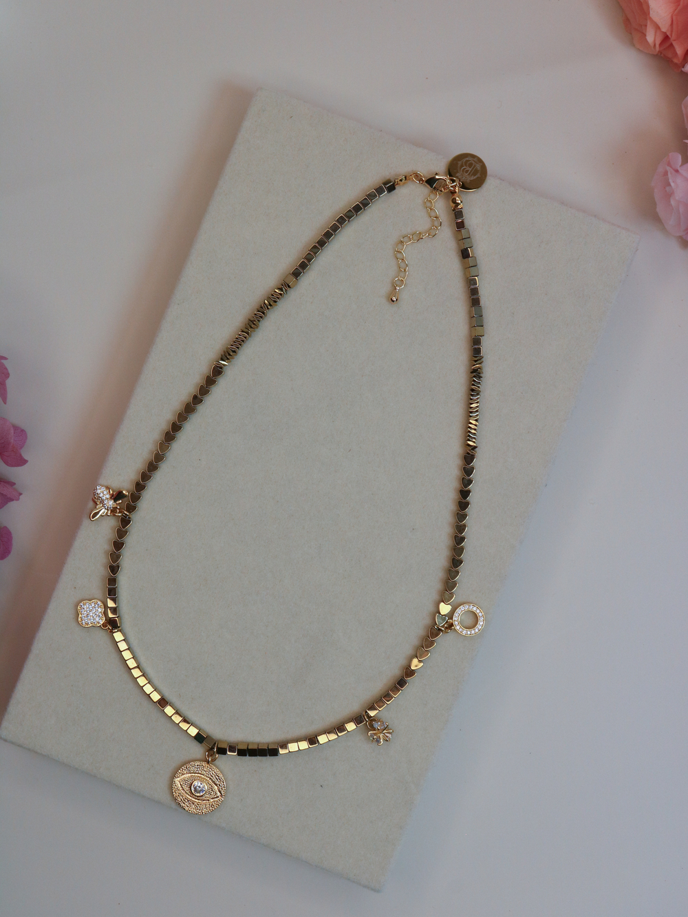 Колье "Око защитника" с гематитом