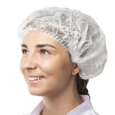 Шапочка-берет пл.10-12 белая 100 шт